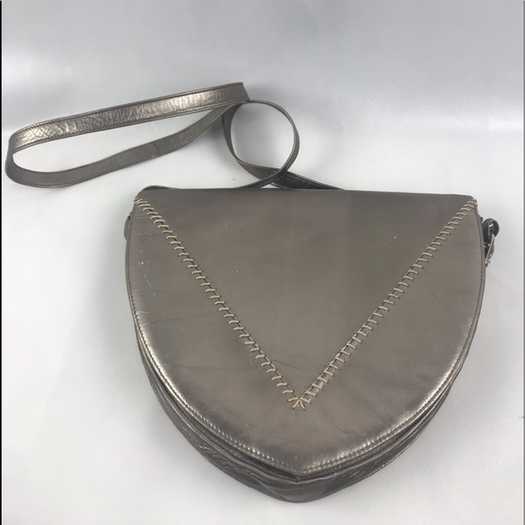 Charles Jourdan Bags Charles Jourdan Leather Crossbody Bag Metallic Poshmark